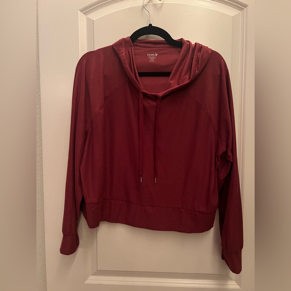 Old Navy Women's Pink Hoodie Active Cloudmotion Sweatshirt Large Petite